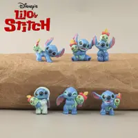 在飛比找蝦皮購物優惠-6 件/批動漫卡通迷你 Lilo & Stitch PVC 