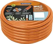 Tramontina 79212151 Multi 1/2 Inch Super Flex Garden Hose with Threaded Couplings, 15 Meter Length, Orange