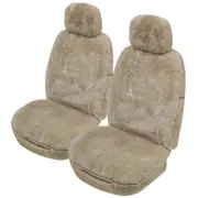 MyCar Sheepskin Seat Covers Universal 16mm Mocha