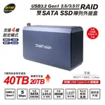 【3CTOWN】含稅 伽利略 HD-338U32R 2.5/3.5吋 RAID 雙SATA SSD 陣列外接盒