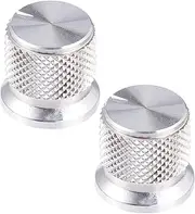 Yardwe 2 Pieces Knurled Barrel Control Knobs for Electric Guitar Effect Pedals Slip Volume Durable Design Elegant Coarse Texture Replacement for Old Knobs