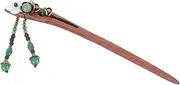 DRESSOOS Classic Red Sandalwood Hairpin Flower Tassel Hair Stick Chinese Hair Chopstick Accessory for Women