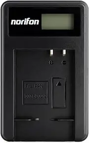 Norifon CGA-S005 LCD USB Charger for Panasonic Lumix DMC-FS1, DMC-FS2, DMC-FX01, DMC-FX07, DMC-FX10, DMC-FX12, DMC-FX150, DMC-FX180, DMC-FX3, DMC-FX50, DMC-FX8, DMC-FX9, DMC-LX1 Camera and More