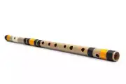 PVC Flute Natural Bansuri Middle Octave RIGHT HANDED 19 IN C-Tune 1 Piece