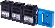 [48 Tools] Makita 40V XGT Battery Holder - Wall-Mount, Secure Clip, Easy Install, 4-Bay Storage Mount for Workshops, Trailers, Vans - Teal