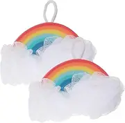 Ipetboom Cartoon Bath Brush Boys and Girls Bath Sponge Set Exfoliating Shower Sponge Family Pack