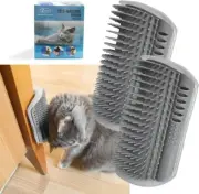 2 Pack Softer Cat Corner Self Groomer with Catnip Wall Corner Massage Comb C...