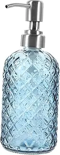 Cabilock Glass Soap Dispenser Bottle Refillable Hand Soap Dispenser with Leak Pump Stylish Bathroom Accessories for Liquid Soap and Lotion Use