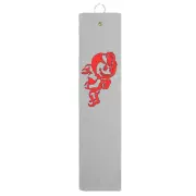 Brutus Ohio State Buckeyes OSU Gray Towel Red Vinyl Tri-fold Golf Towel 16"x26"