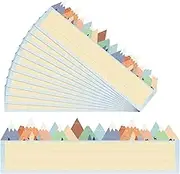 60 Sheets Mountain Name Plates for Classroom Die Cut Classroom Name Tags for Desk School Bus Name Tags Theme Flat Nameplates for Kids Teaching Labeling Office Decorations