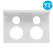 Clipsal Saturn ZEN Double Powerpoint Horizontal Shelf Cover White