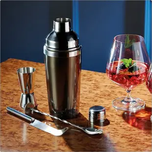 【KitchenCraft】酒杯+調酒工具6件(雪克杯 搖酒器 隔冰匙 吧平匙 調酒用具 吧台刀)