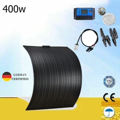12V 400W Flexible Solar Panel Kit Mono Caravan Camping RV Home Battery Charging