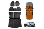 3D Floor Mats Boot Liner Set for Toyota Corolla Cross 2022-Onwards All Weather Heavy Duty Cargo Kick Mats Back Seat Protector Cover