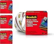Scotch 3M (R) Book Tape 845, 1-1/2 Inches x 15 Yards (7382), 4 Pack