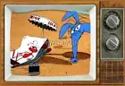 ANT & the AARDVARK TV Fridge MAGNET 2" x 3" SATURDAY MORNING CARTOONS pink panth