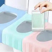 30 Pack Thick and Large Toilet Seat Covers Liner Disposable 16''x23'' One Time Large Waterproof Toilet Covers Individually Wrapped Portable for Travel for Public Restroom Trip 3 Colors Pink Blue Green