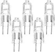 iplusmile Halogen Light Bulbs, 5 Pack G4 Led Bulb 2 Pin 12V 50W Bi-Pin G4 Base Halogen Bulbs for Kitchen Cabinet Lighting Spotlight, Chandeliers, Landscape
