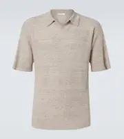 [The Row] The Row Reggie linen-blend polo shirt AU 99 beige