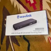 Wavlink USB 3.0 Universal Laptop Docking Station Dual Monitor HDMI DVI VGA