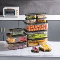 在飛比找蝦皮購物優惠-✤簡約加厚保鮮盒泡菜醃製盒食品保鮮盒冰箱廚房透明 收納盒