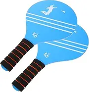 LAPYAPPE 2Pcs Badminton Rackets Durable Wooden Paddles for Outdoor Fun for Adults for Family Games and Fitness Activities