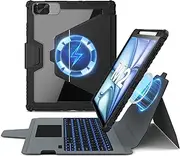 Nillkin Magnetic Keyboard Case for iPad Air 11 inch (M3/M2, 2025/2024) & iPad Pro 11/Air 5th/4th Gen,Magnetic Stand Keyboard,Backlit Bluetooth Slim Portable Keyboard with Trackpad
