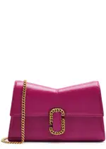 Marc Jacobs The St Marc Leather Wallet-on-chain - Dark Pink ONE SIZE