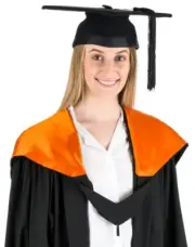 HOOD ONLY Masters Orange Hood for Graduation Academic Dress School Ceremonies