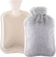 Hot Water Bottle Rubber with Soft Cover (2 Liter) Hot Water Bag,Removable Hot Co