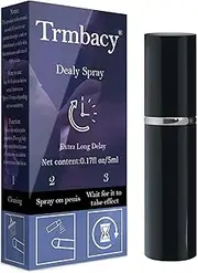 Trmbacy Men's Delay Spray - Orange - Clinically Proven to Help Last Longer - Delay Not Numb - Easy to Use & Clean - 10-15 Min Effect - Not Numbing to Partner