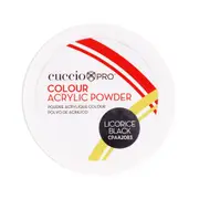 Cuccio Colour Color Acrylic Powder, Licorice Black, 1.6 Oz