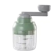 Manual Food Processor - Stainless Steel Portable Veggie Processor | Multifunction Salad Dicer Small Garlic Mincer for Baby Food