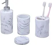 CVBFDB Hotel Bathroom Supplies Hand Sanitizer European Marbled Wash Set Resin Four-Piece