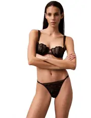 [Calvin Klein] Bridal String Thong in Black
