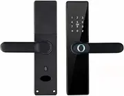 Smart Lock, Tuya Electronic Lock Smart Door Lock Fingerprint Lock Password IC Card Key USB Charge for Smart Home,for Bedroom Hotel Office Apartment(22x160) FANDIAO
