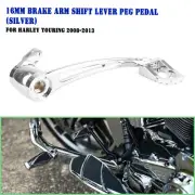 16mm Motorcycle Foot Brake Arm Lever Peg Bar For Harley Touring 2008-2013 Silver