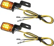 2Pcs Mini LED Turn Signal Lights LED Turn Signals Indicators Blinkers Lights LED Indicator Blinkers Amber Lamp Accessories 8mm