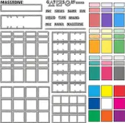 Color Swatches Palette Clear Rubber Stamp Big Size 11.7x8.3 inch Vintage Transparent Silicone Seals Stamp for Journaling Card Making DIY Scrapbooking
