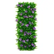 Adjustable Height and Width Expandable Fence with Elegant Willow Wood Design