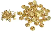 [TEHAUX] Sturdy Metal Brooch Badge Accessories 100 Sets Pin Backs for Diy Jewelry and Lapel Pins
