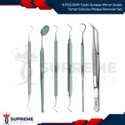 6 PCS RDM Tooth Scraper Mirror Scaler Tartar Calculus Plaque Remover Set