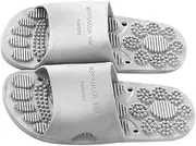 Beavorty 1Pair Foot Massage Slippers for Relaxation Comfortable Pedicure Shoes for Home Use Acupoint Stimulation Slippers for Men Women Durable Practical Massage Footwear Grey