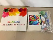 Komking DIY Paint By Number 16 X 20 Inch Canvas Kit Colorful Cat B07B6QV64G