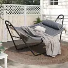 Portable Hammock with Heavy Duty Stand Steel Waterproof Outdoor Indoor Pad