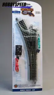 BACHMANN E-Z TRACK HO REMOTE LEFT HAND SWITCH nickel silver roadbed BAC44561 NEW