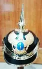 Leather German Pickelhaube Prussian Helmet Imperial Officer’s Grade Hat Replica