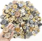 600 Pcs Resin Buttons Assortment - Light Brown, Gray, Tan Craft Buttons for Sewi