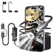 [Dual Lens] Endoscope Camera with Light, 1920P HD Borescope with 8 Adjustable...