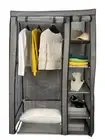 WOLTU Easy Assembly Zipper Portable Wardrobe Storage Clothes Gray Closet NWB NEW